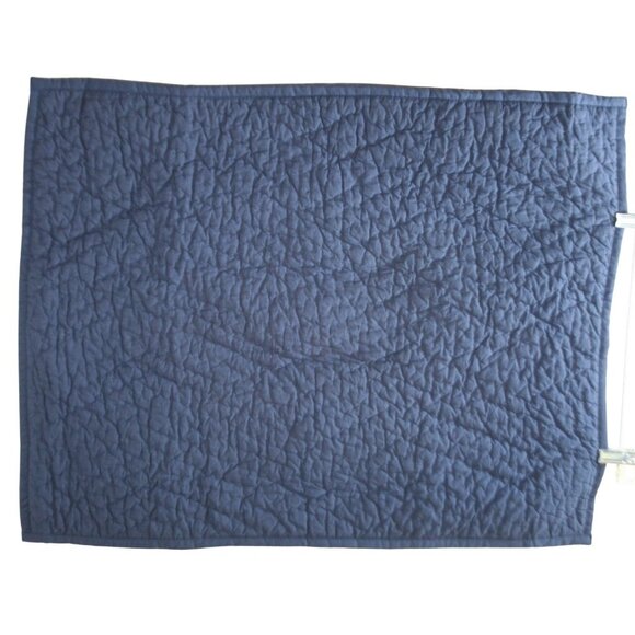 The Company Store 2 Quilted Cotton Voile Pillow Shams Blue Standard Classic Luxe - Picture 1 of 6
